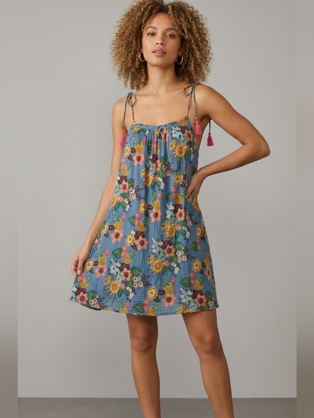 Star Mela Coverup Cotton Summer Mini Dress Size S